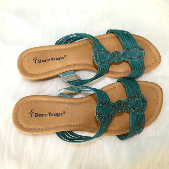 Turquoise Studded Bare Traps Kassy Size 7M - Picture 10 of 10